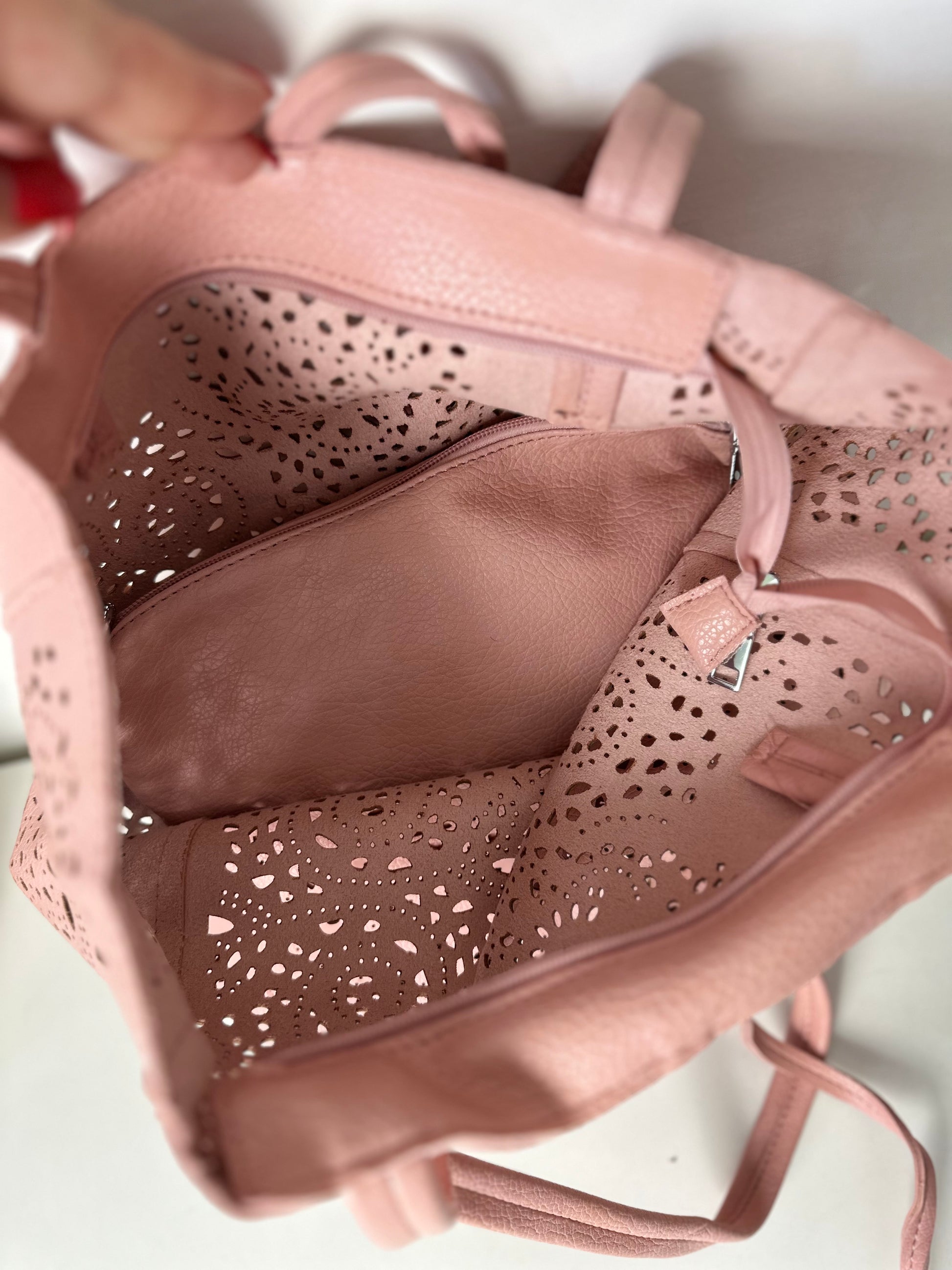 Borsa + pochette rosa