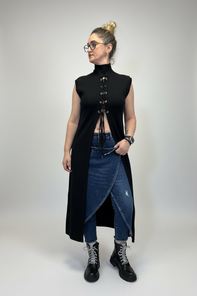 Maglia lunga crop