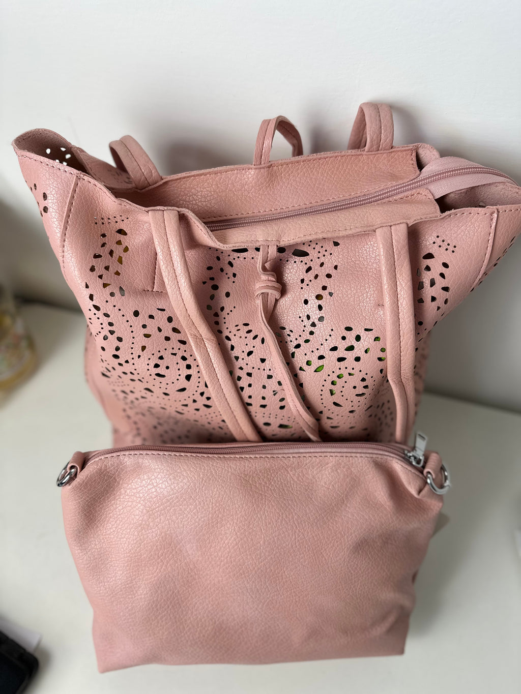 Borsa + pochette rosa