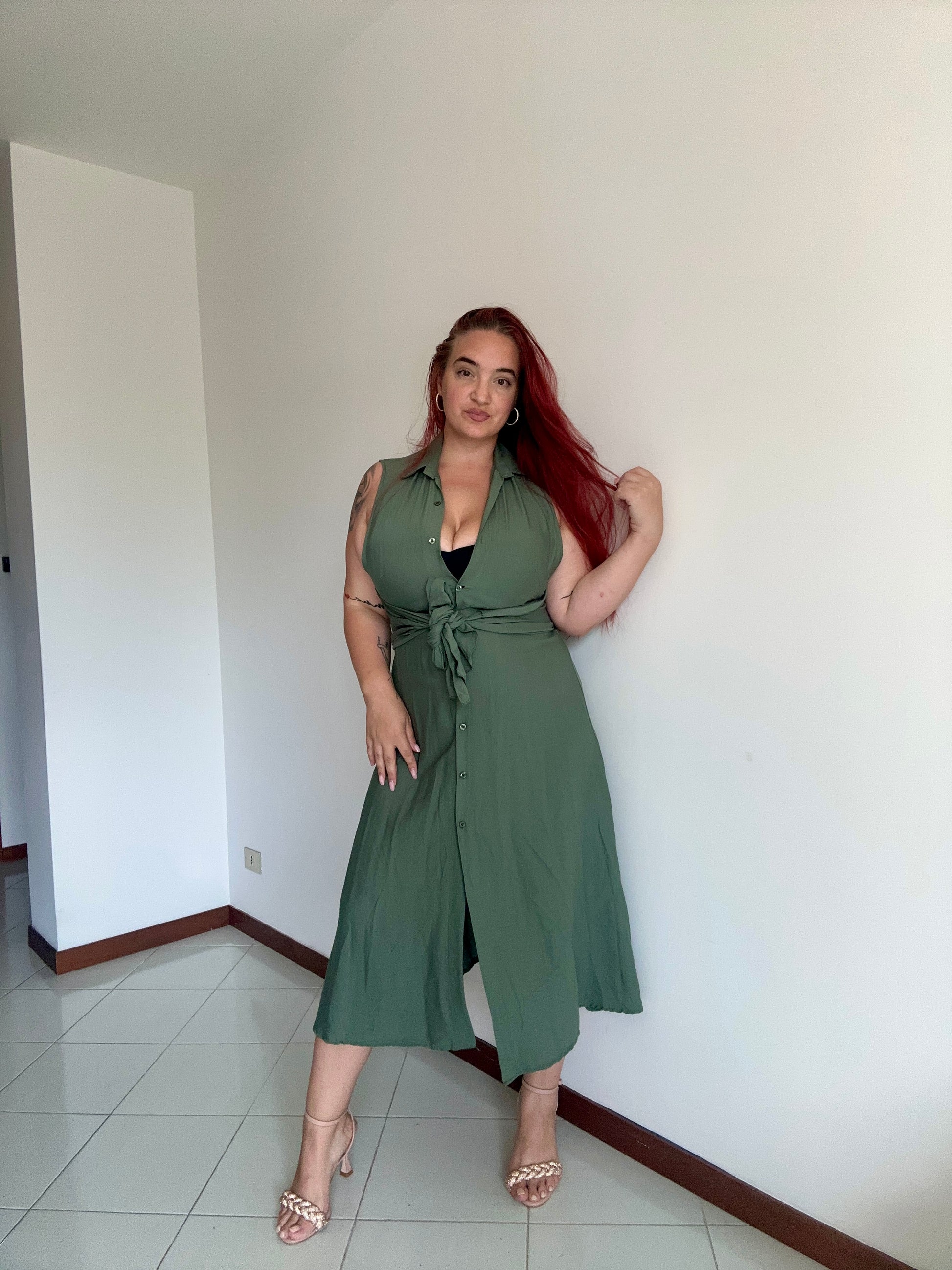 Abito chemisier militare