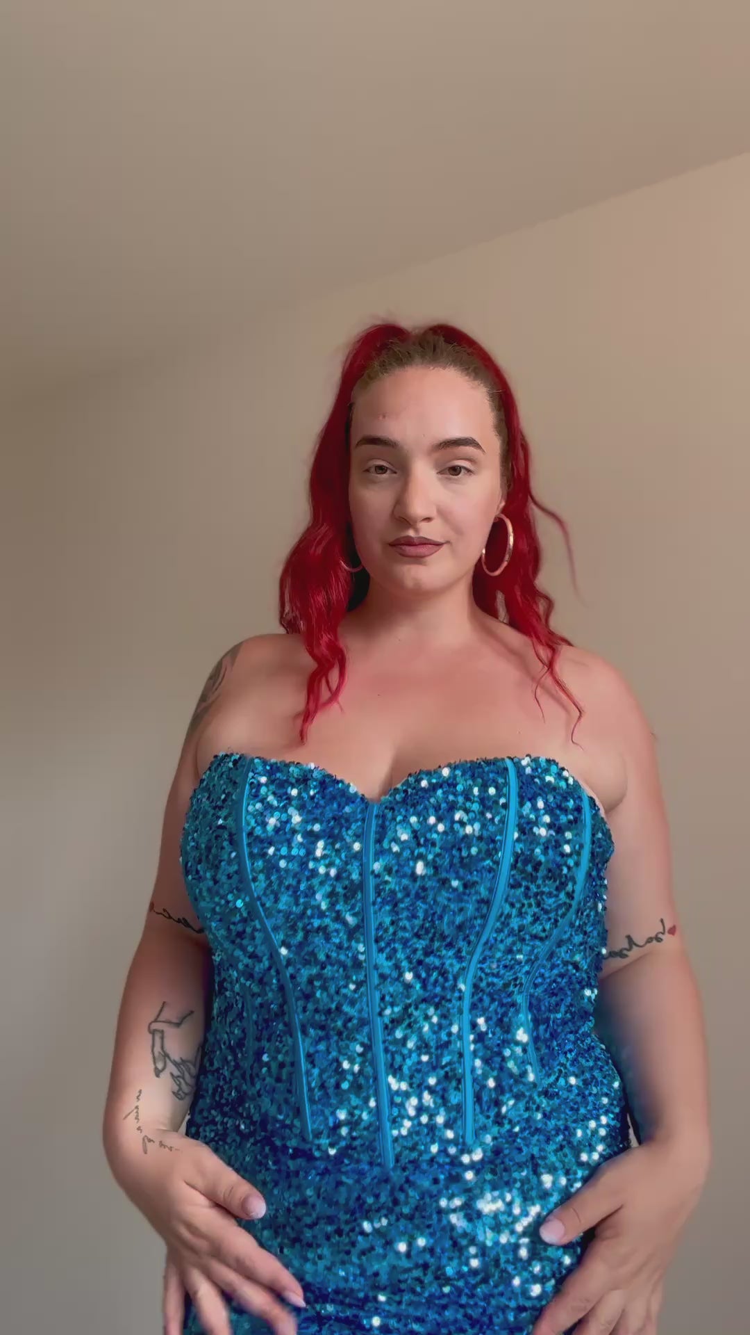 Abito CURVY Celeste